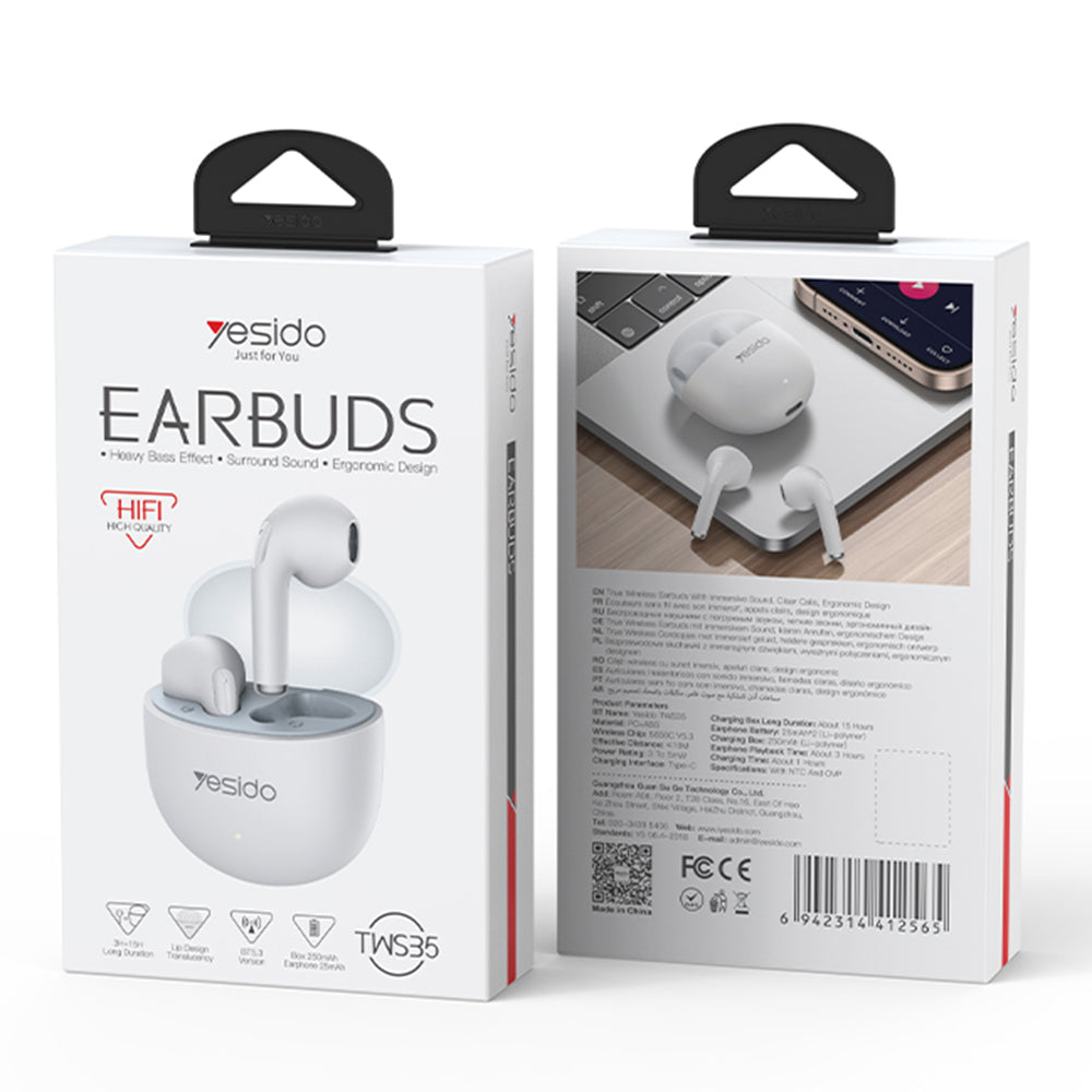 Handsfree Bluetooth Yesido TWS35, TWS, Vit