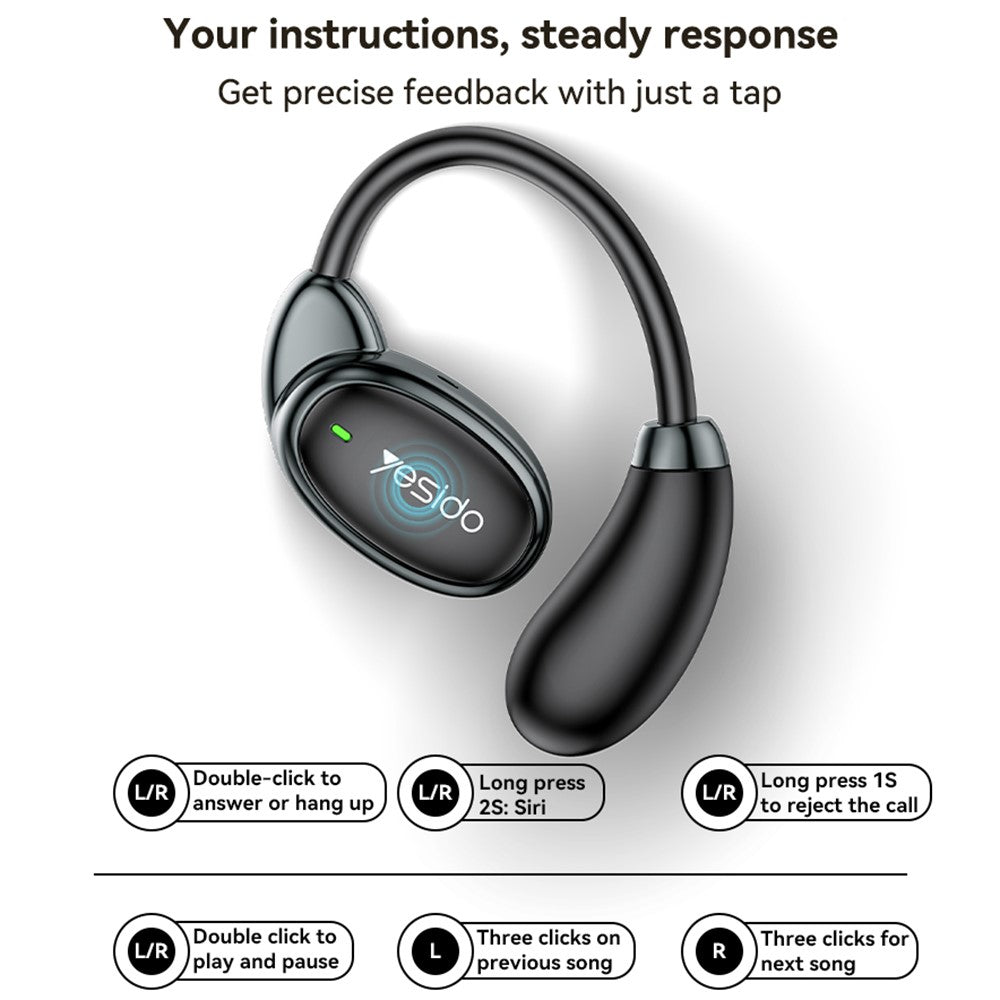 Handsfree Bluetooth Yesido YSP19 WH, TWS, Vit