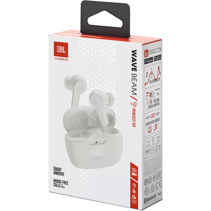 Handsfree Bluetooth JBL Wave Beam, TWS, Vit JBLWBEAMWHT