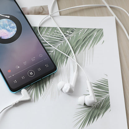 Handsfree 3.5mm HOCO M72 Admire, Alb