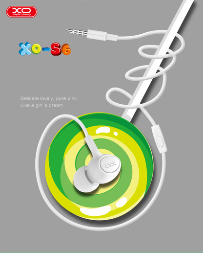 Handsfree 3.5mm XO Design S-6 Candy, Vit