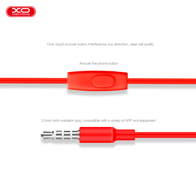 Handsfree 3.5mm XO Design S-6 Candy, Vit