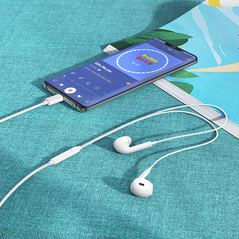 Handsfree USB-C Borofone BM100 Max Fuente, Vit