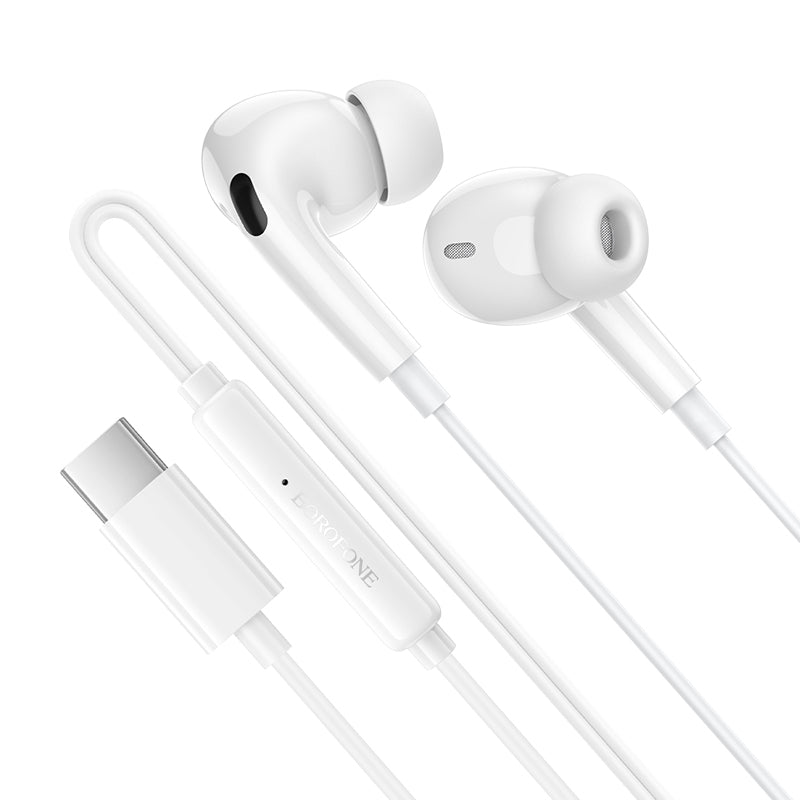 Handsfree USB-C Borofone BM100 Pro Fuente, Vit