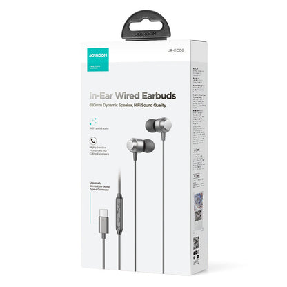 Handsfree USB-C Joyroom JR-EC06, Gray