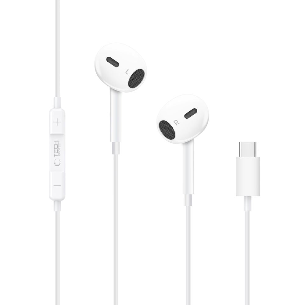 Handsfree USB-C Tech-Protect Ultraboost Core G2, Vit