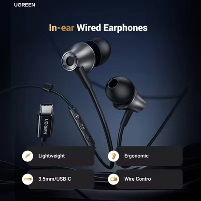 Handsfree USB-C UGREEN EP105, Svart
