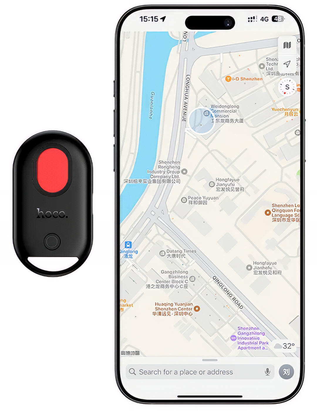 HOCO SmartTag E95 3in1 för iOS-serien, Svart