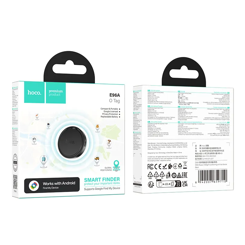 HOCO SmartTag E96A för Android-serien, Svart