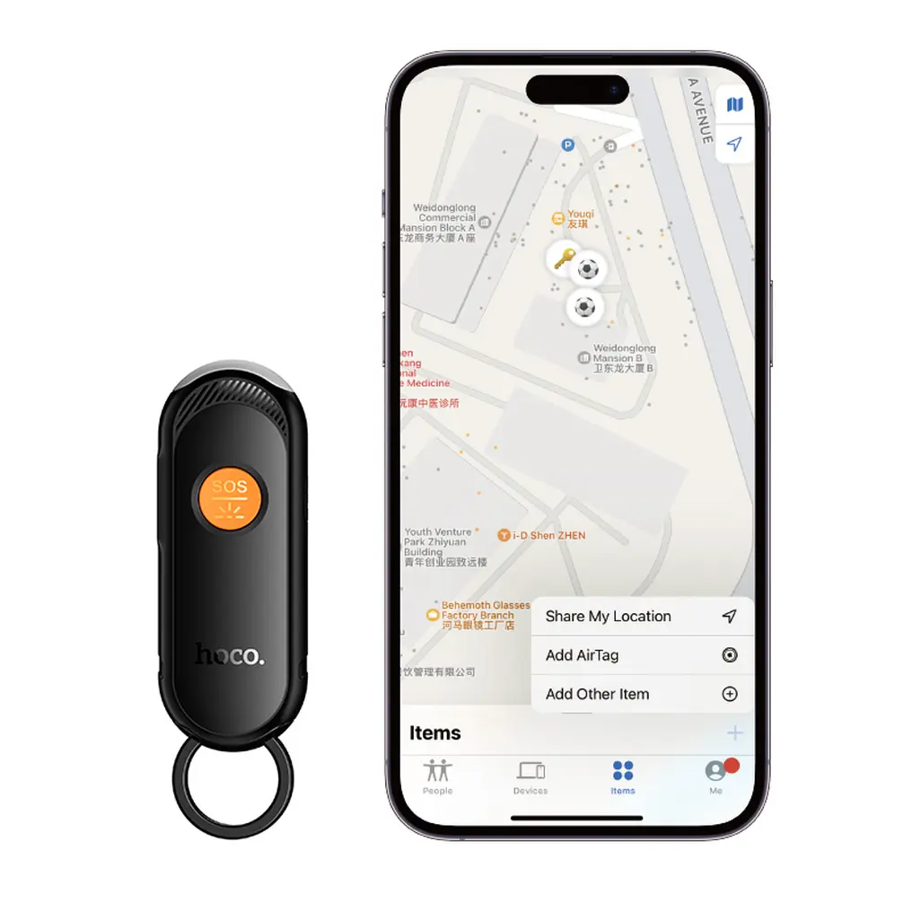 HOCO SmartTag E99 Flash för iOS-serien, svart