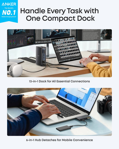 Anker Multifunktionell Hub 13in1, Grå A83C3311