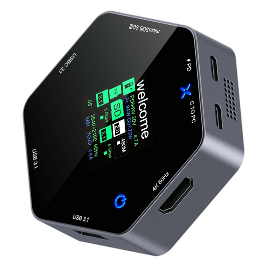Multifunktionell Hub OEM YC-931, 8in1, Grå