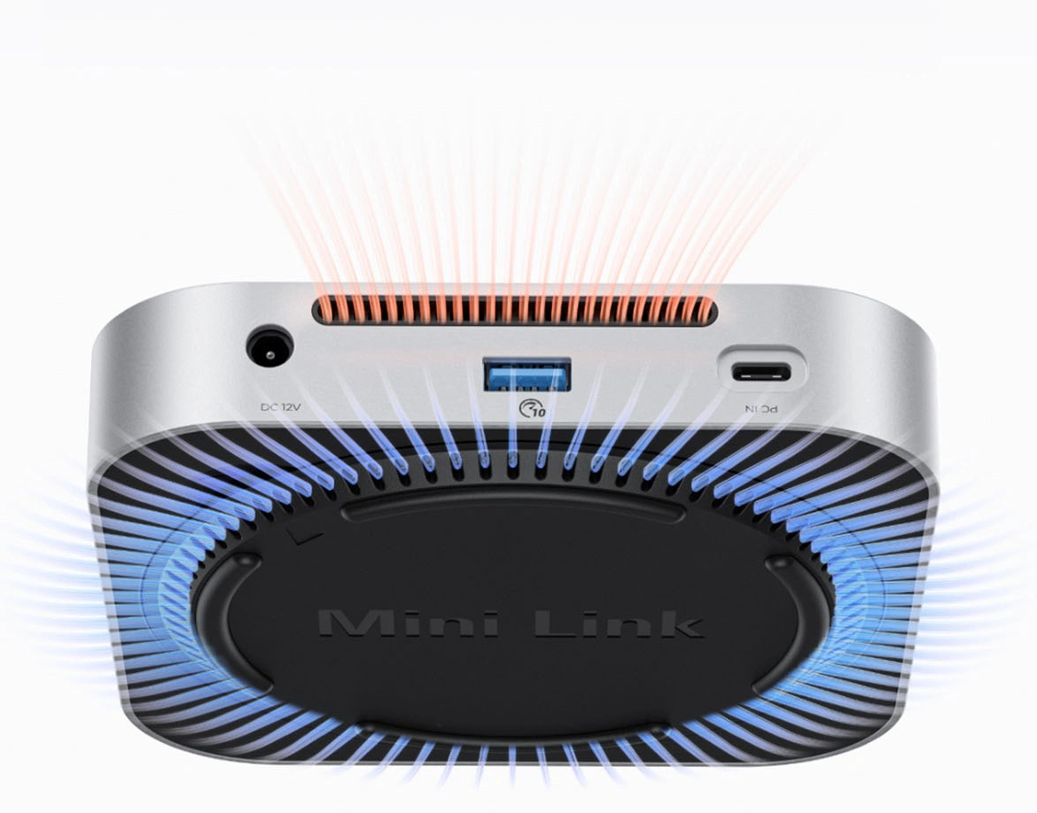 Orico MiniLink M49P Multifunktionell Hub för Apple Mac Mini M4, 9in1, Silver