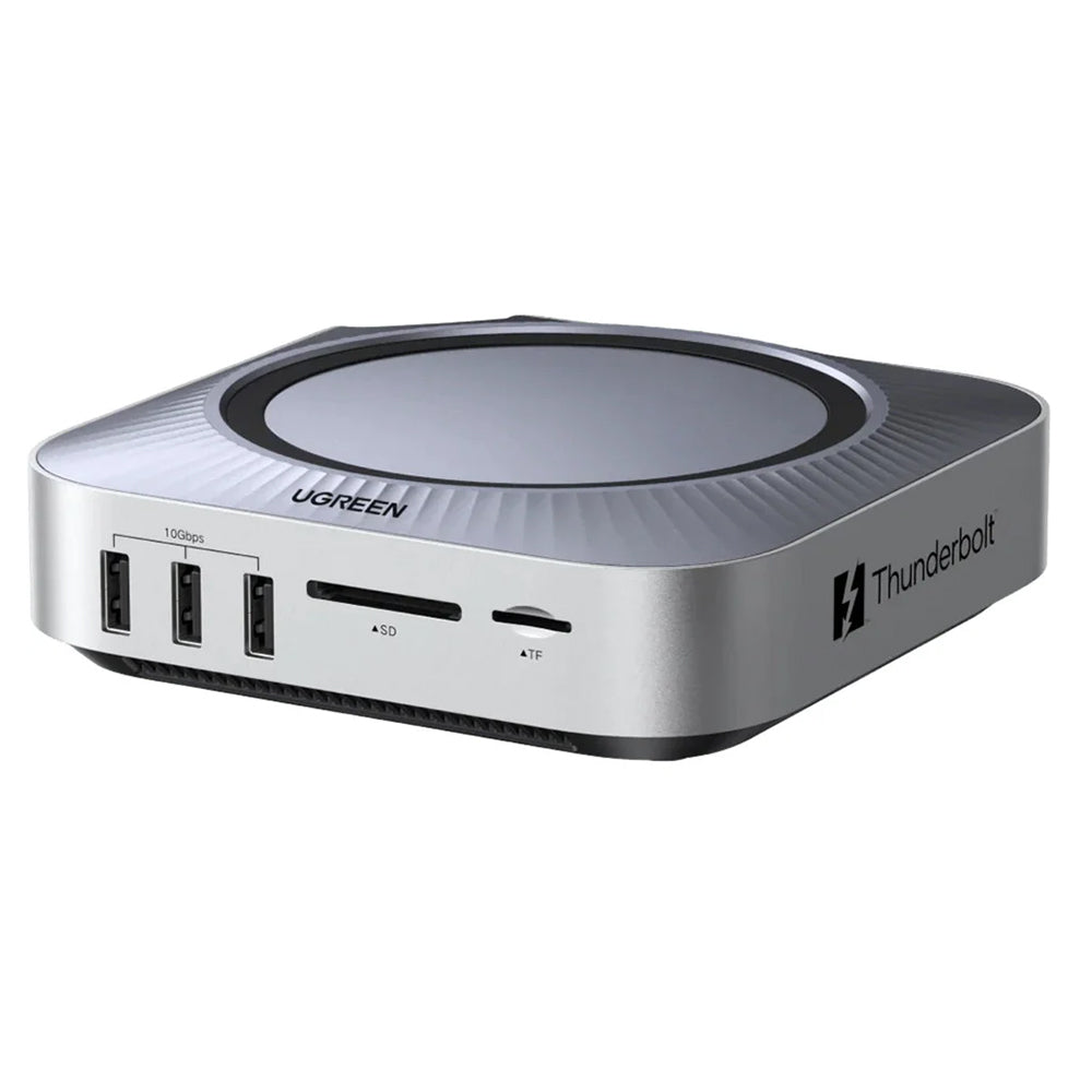 UGREEN Revodok Maxidok multifunktionell hubb (85883EU) för Apple Mac Mini M4 / Mini M4 Pro, 10-i-1, silver