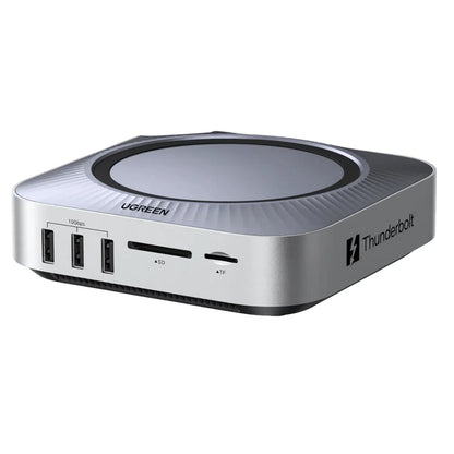 UGREEN Revodok Maxidok multifunktionell hubb (85883EU) för Apple Mac Mini M4 / Mini M4 Pro, 10-i-1, silver