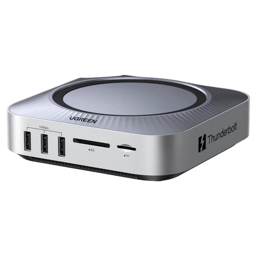 UGREEN Revodok Maxidok multifunktionell hubb (85883EU) för Apple Mac Mini M4 / Mini M4 Pro, 10-i-1, silver