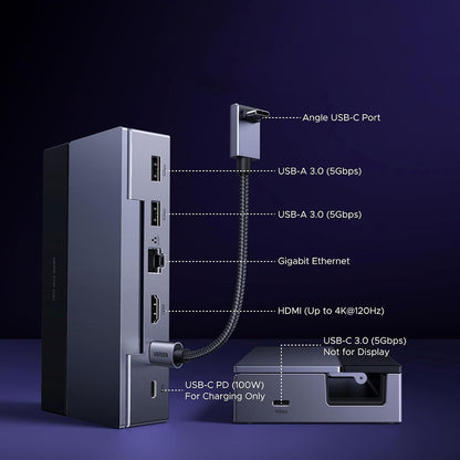 UGREEN 75126 Hub-stöd för bärbar konsol, Grå