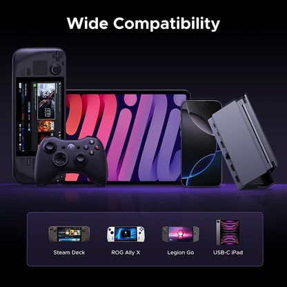 UGREEN 75126 Hub-stöd för bärbar konsol, Grå