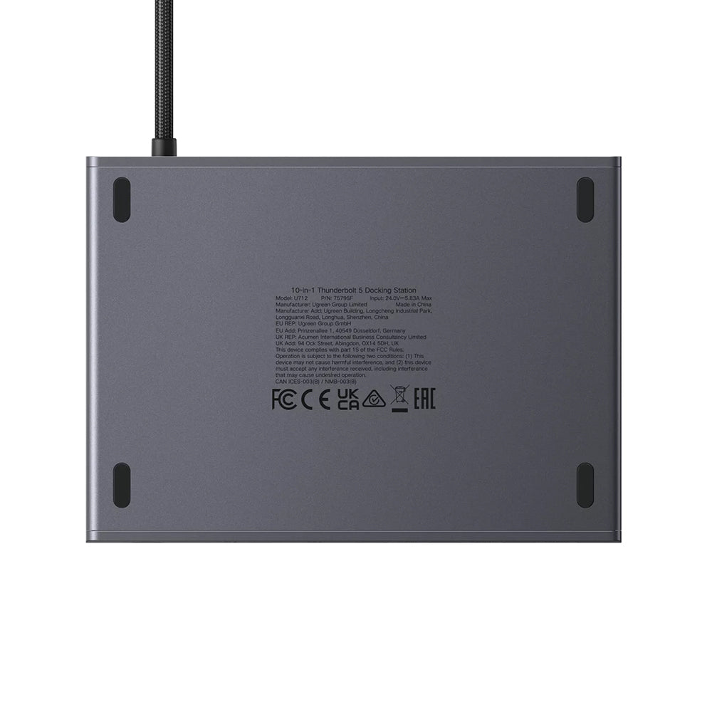 Hub Thunderbolt UGREEN U712, 10in1, Grå