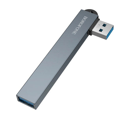 USB-hubb Borofone FH1, 4-i-1, Grå