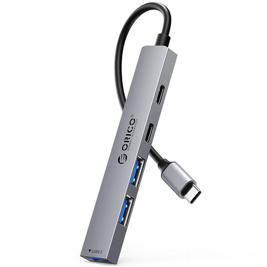 Hub USB-C Orico YSB4-U2, 1 x USB-A 3.0 - 2 x USB-A - 2 x USB-C, Grå