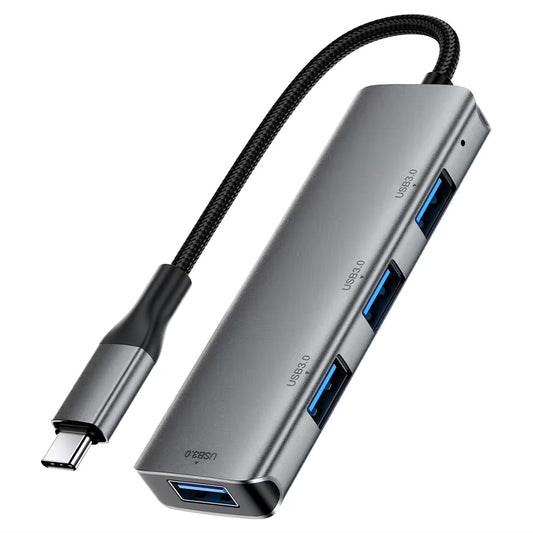 Hub USB-C Acefast J15, 4in1, Grå