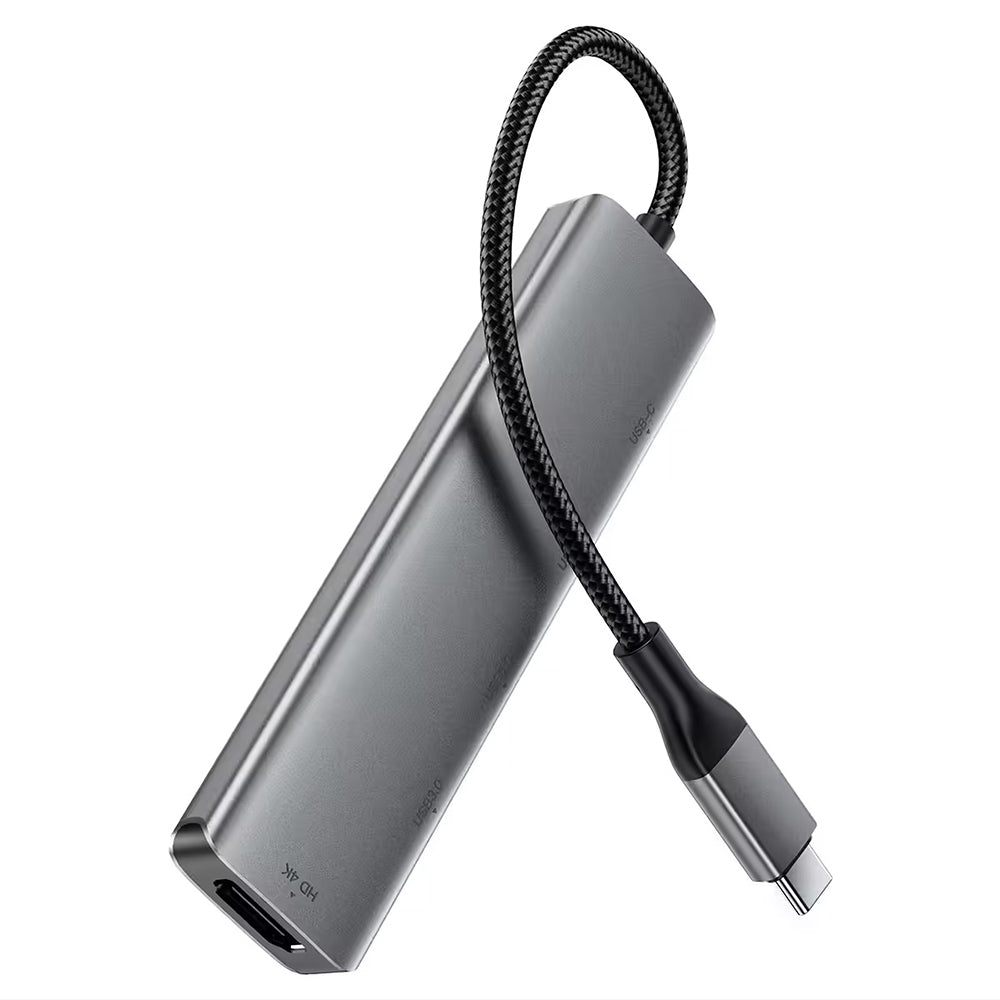 USB-C-hubb Acefast J16, 5-i-1, Grå