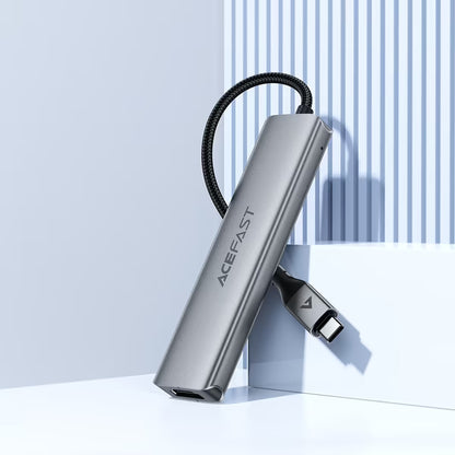USB-C-hubb Acefast J16, 5-i-1, Grå