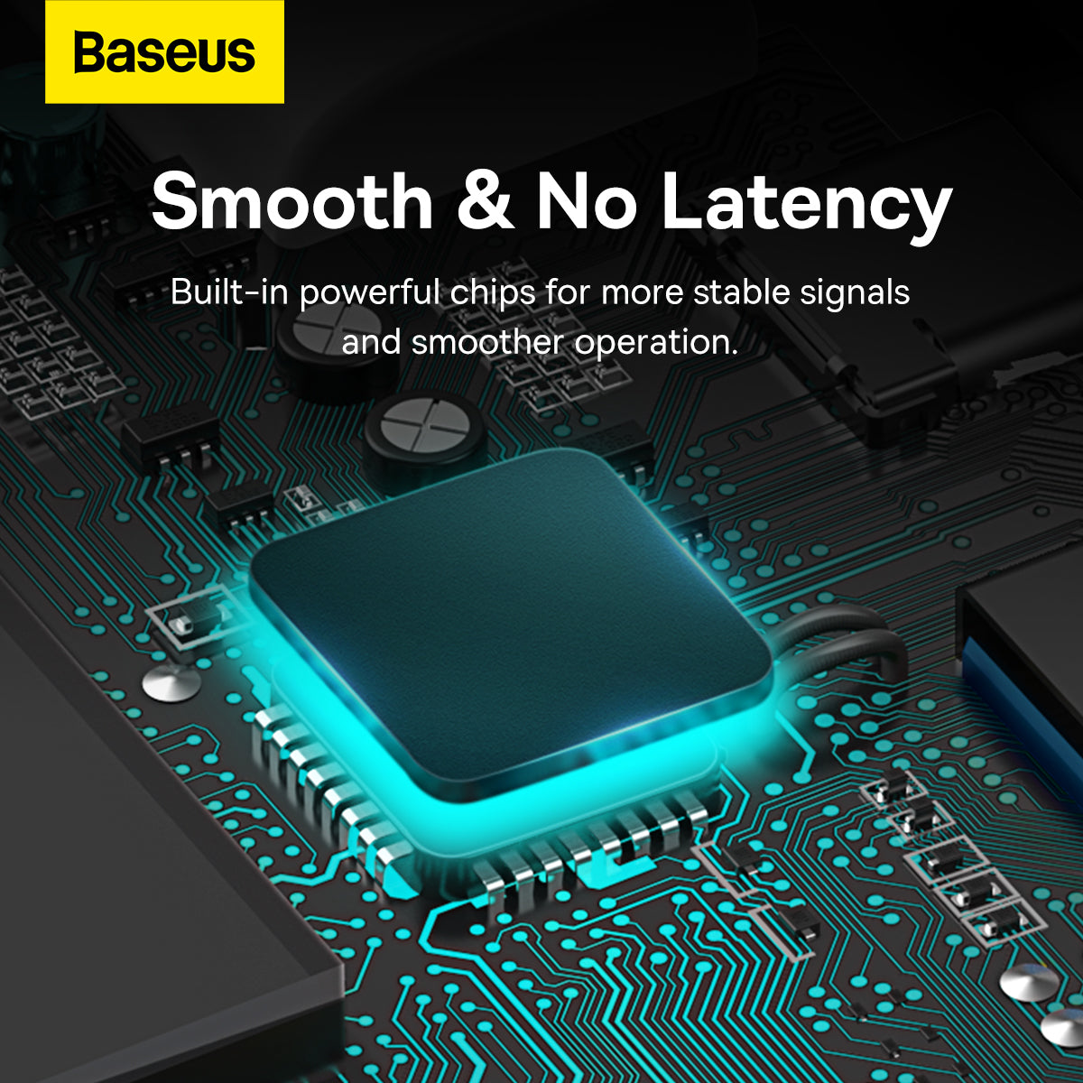 USB-C-hubb från Baseus Lite, 4 x USB-A 3.2, 2m, Vit
