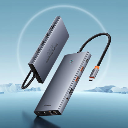 USB-C-hubb Baseus PortalJoy, 13in1, Grå B00053002811-01