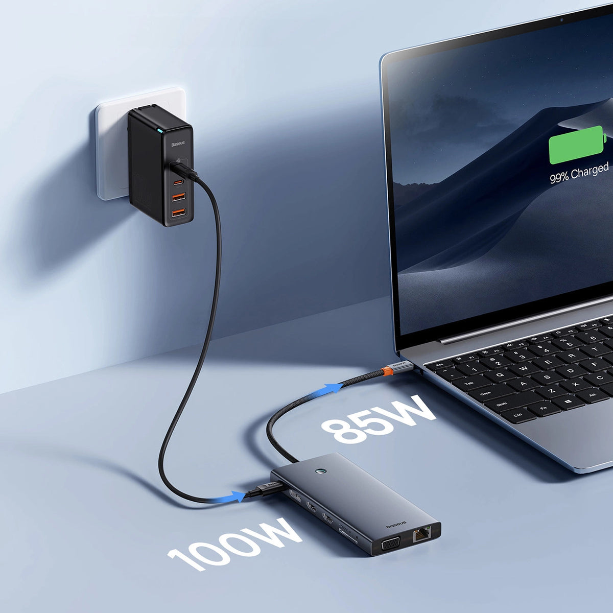 USB-C-hubb Baseus PortalJoy, 13in1, Grå B00053002811-01