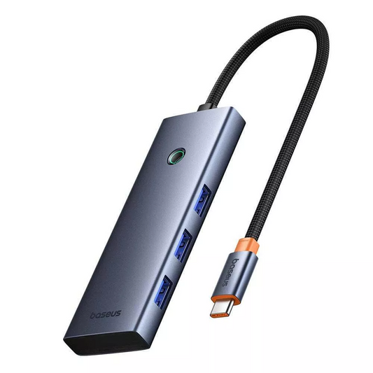 Hub USB-C Baseus UltraJoy, 3 x USB-A 3.0 - 1 x USB-C - 1 x HDMI - 1 x SD - 1 x microSD, Grå B00052803811-03