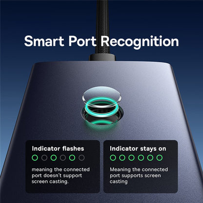 Hub USB-C Baseus UltraJoy, 4 x USB-A 3.0 - 1 x USB-C - 1 x HDMI - 1 x VGA, Grå B00052803811-01