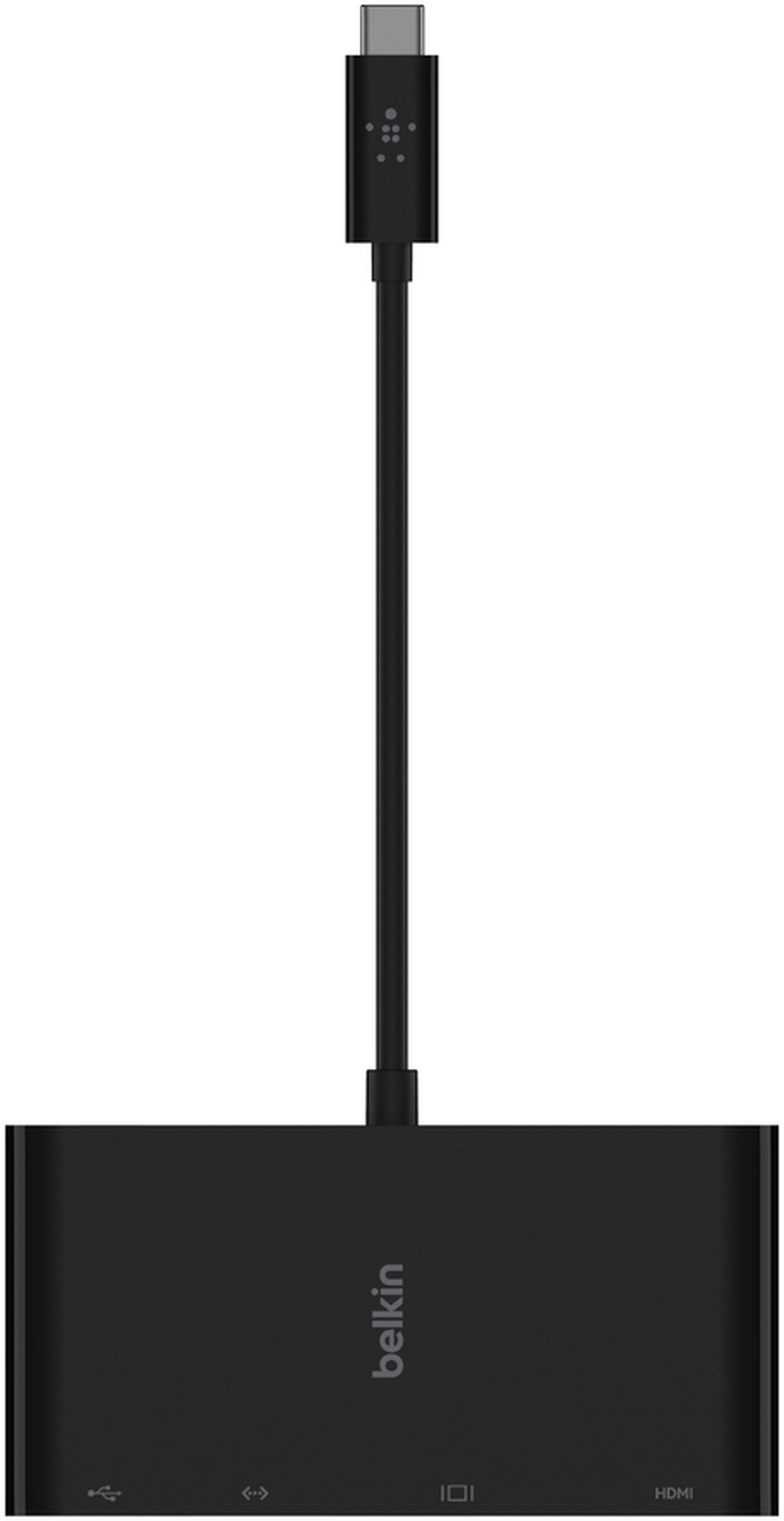 Belkin Connect USB-C-hubb, 1 x USB-A 3.0 - 1 x HDMI - 1 x VGA - 1 x RJ45, Svart AVC005btBK