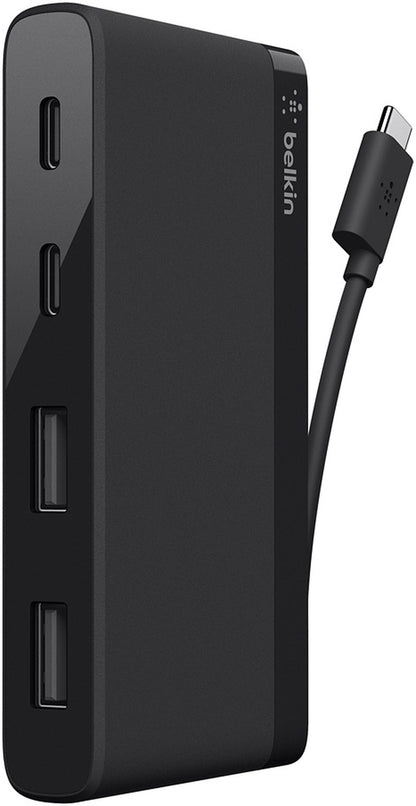 Belkin Mini USB-C-hubb, 2 x USB-A 3.1 - 2 x USB-C, Svart F4U090btBLK