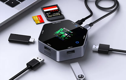 USB-C-hubb BlitzWolf BW-TH16, 8in1, Grå