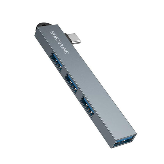 Borofone FH1A USB-C Hub, 4in1, Gray