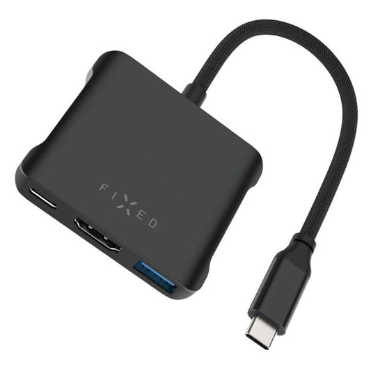 Hub USB-C Fixed Quadri, 5in1, Svart