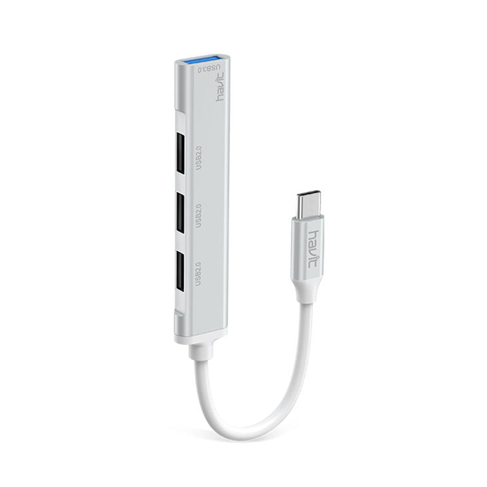 Hub USB-C HAVIT HB41, 4in1, Silver