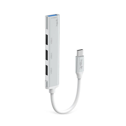Hub USB-C HAVIT HB41, 4in1, Silver