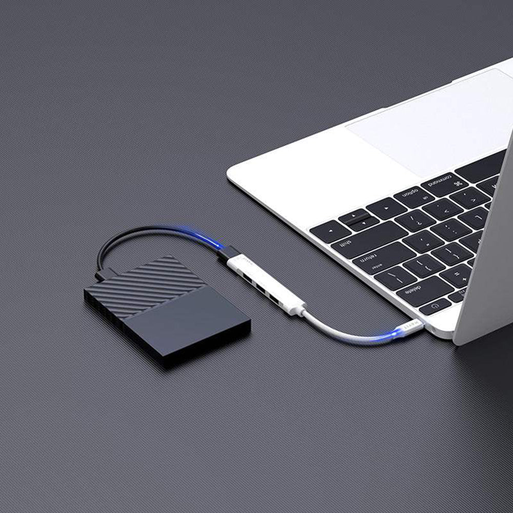 Hub USB-C HAVIT HB41, 4in1, Silver
