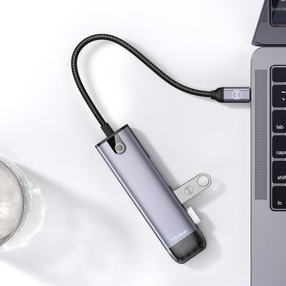 Hub USB-C McDodo HU-7740, 6in1, Grå