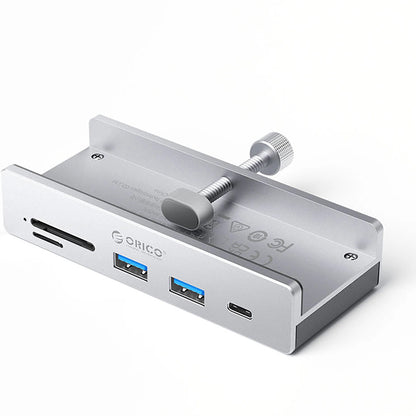 Hub USB-C Orico MH5PC Clamp, 2 x USB-A 3.2 - 1 x USB-C - 1 x SD - 1 x microSD, Silver