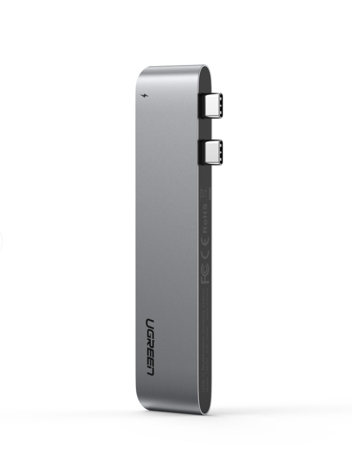 Hub USB-C UGREEN CM251 för Apple MacBook Pro / Air, 3 x USB-A 3.0 - 1 x USB-C - 1 x SD - 1 x microSD, Grå