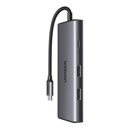 UGREEN CM498 USB-C Hub (15531), 2 x USB-A 3.2 - 2 x USB-C - 1 x HDMI - 1 x SD - 1 x microSD, Gray