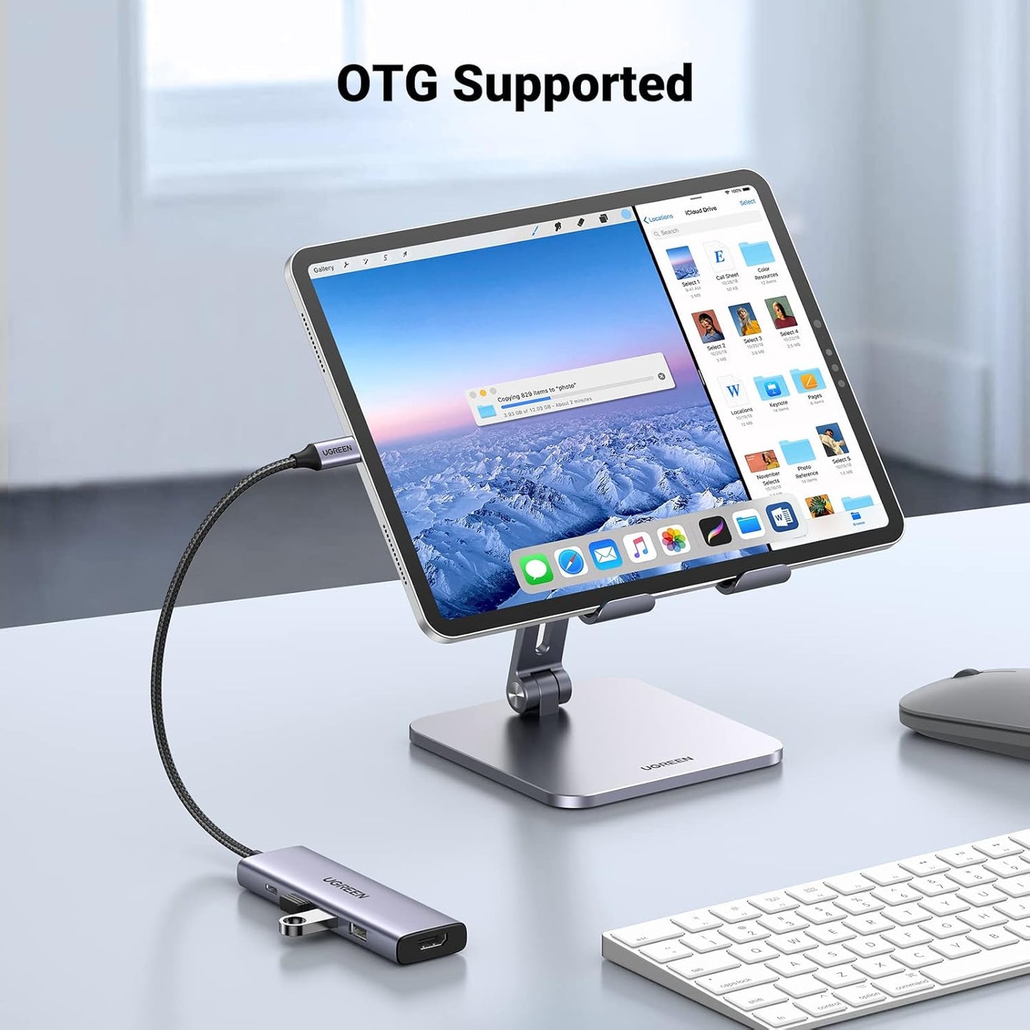 Hub USB-C UGREEN CM511, 3 x USB-A 3.0 - 1 x USB-C - 1 x HDMI, Grå