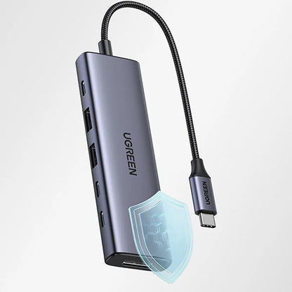 Hub USB-C UGREEN CM511 (75586), 6in1, Grå