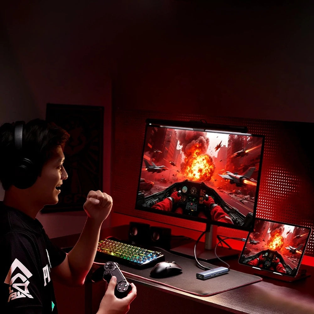 Hub USB-C UGREEN CM512 (75643), 6in1, Grå