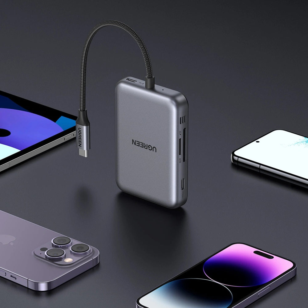 Hub USB-C UGREEN CM896 (65759), 7in1, Grå