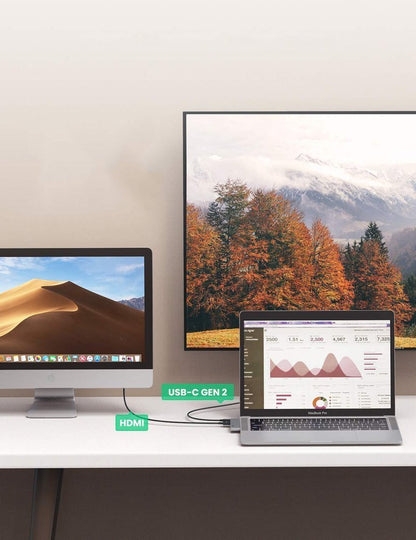 UGREEN USB-C-hubb för Apple MacBook Pro / Air-serien, 3 x USB-A 3.0 - 1 x USB-C - 1 x HDMI, Grå